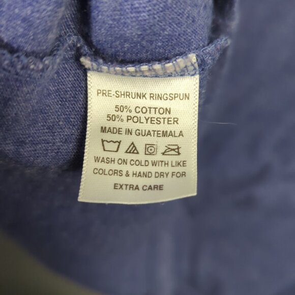 Burlebo T-Shirt Men's L Blue Pocket Tee Long Sleeve Tis The Season Graphic - Picture 9 of 11